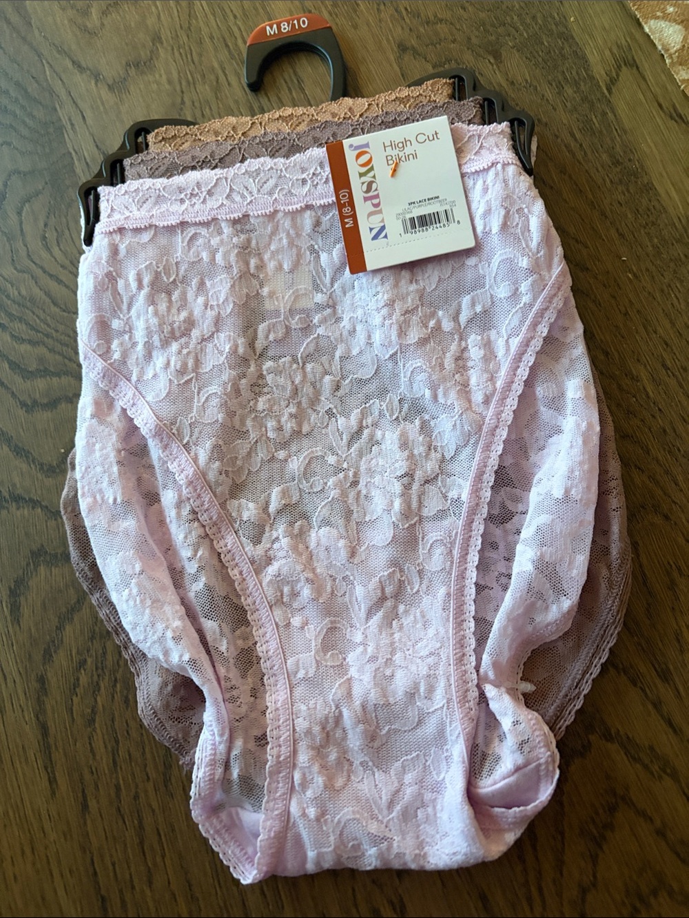 Joyspun Lace High-Cut Bikini Panty in Pale Pink